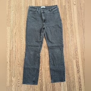 Abercrombie & Fitch Gray Black Washed Ultra High Rise Jeans
